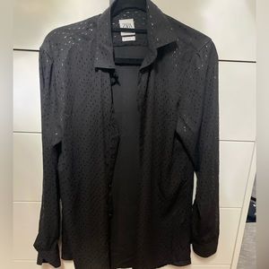 black button up blouse - zara